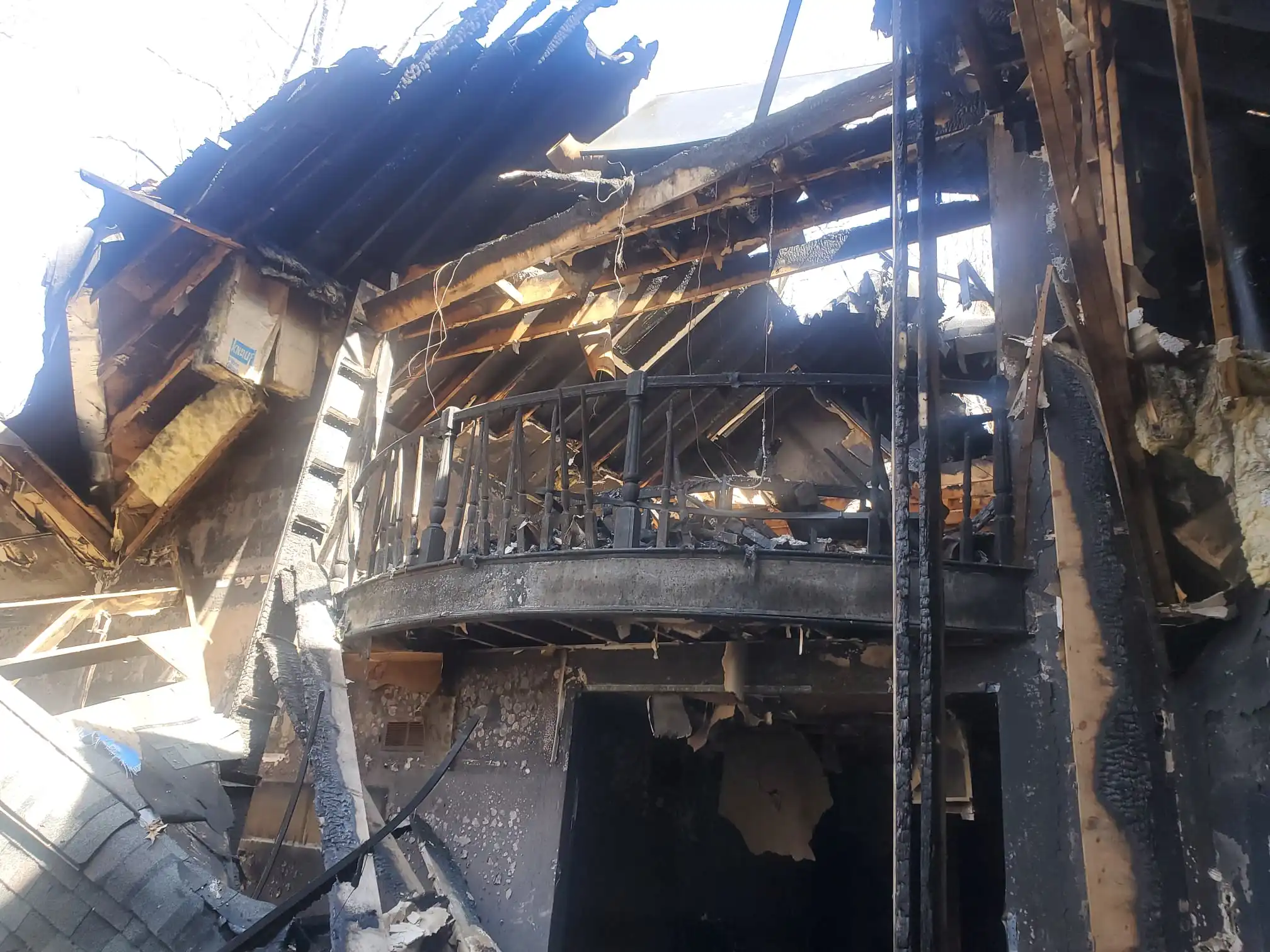 burned house in Oregon