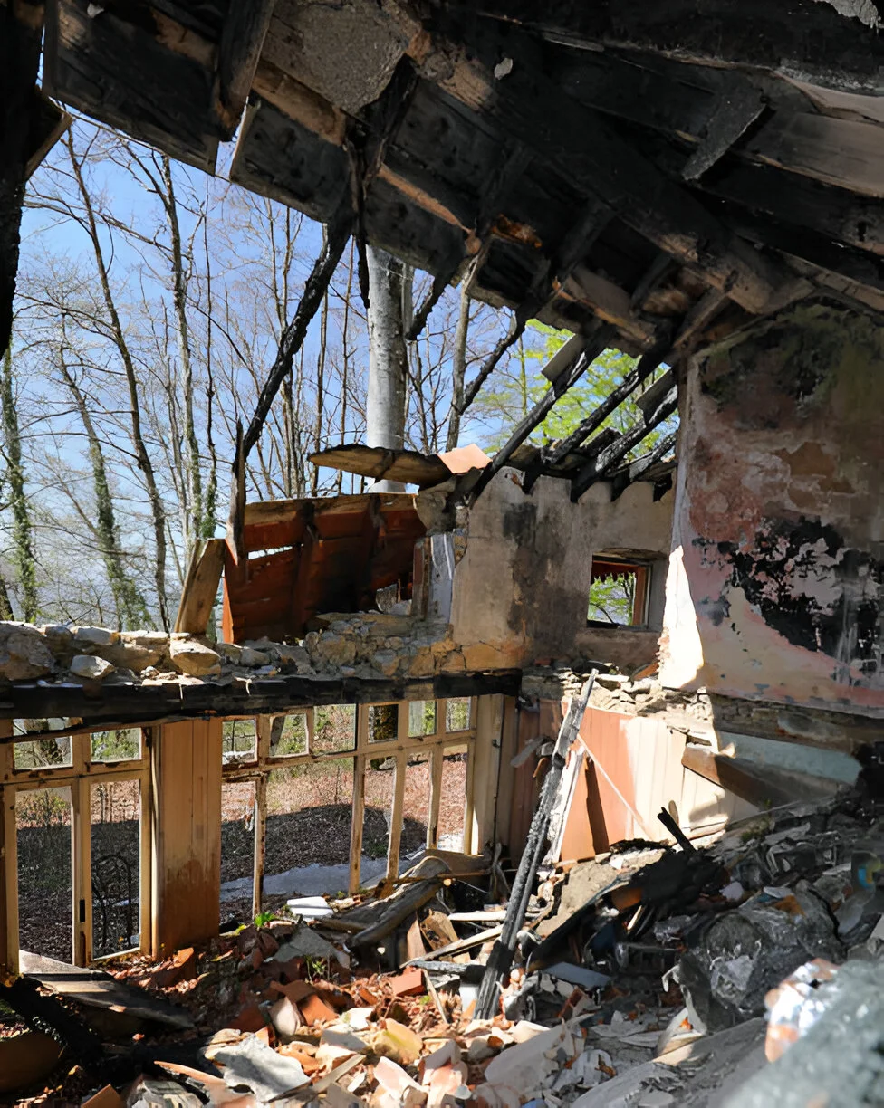 burned down house in Portland